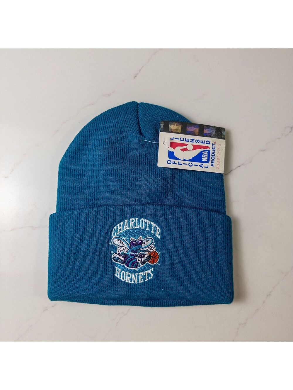 Vintage 90s Charlotte Hornets NBA Beanie Teal NWT